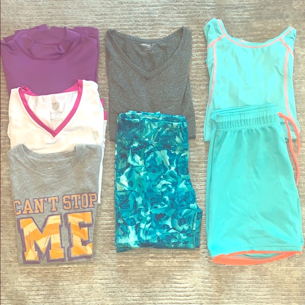 Bundle of kids athletic clothes